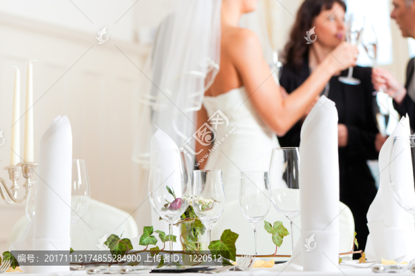 在婚禮上的婚禮桌