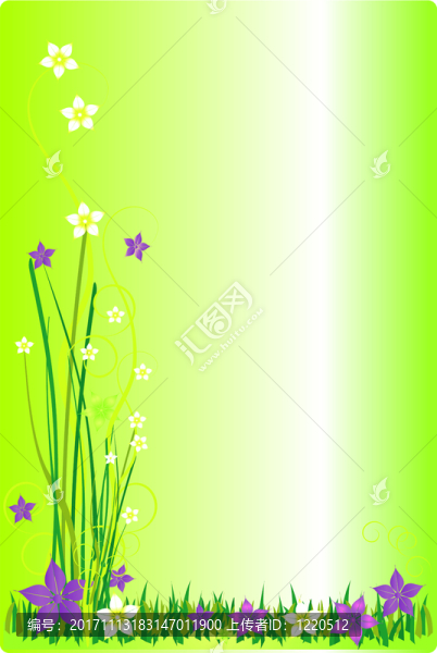 春天花草甸綠色
