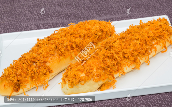 香辣肉松面包