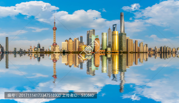上海外灘陸家嘴全景大畫幅