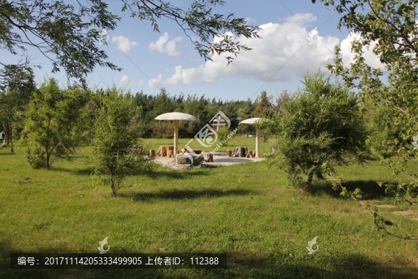 森林公園,藍(lán)天白云,青山綠水