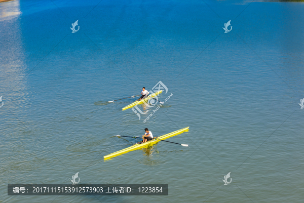 濕地公園湖泊皮劃艇訓練