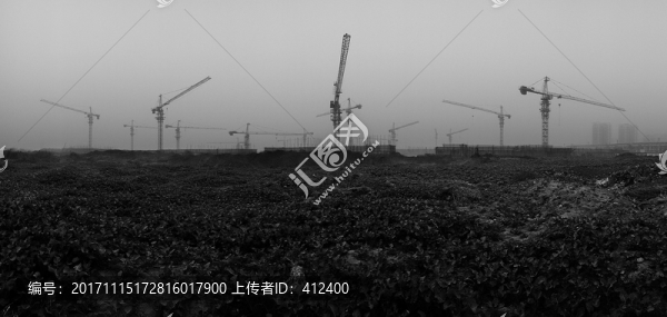 塔吊群