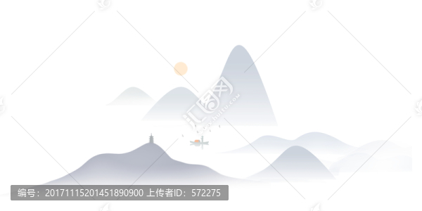 人間仙境新中式水墨畫(huà)