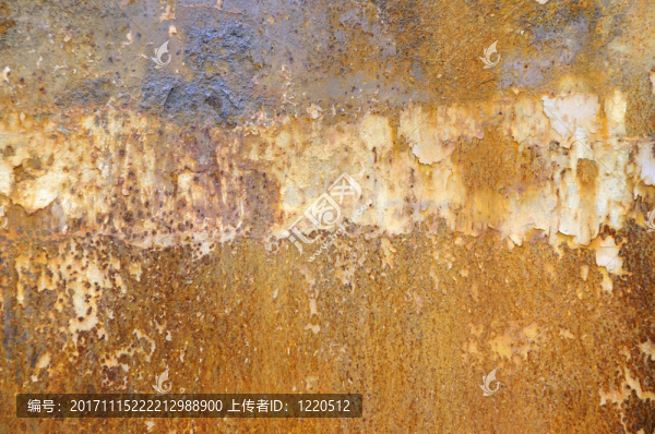 生銹的金屬板與油漆剝落