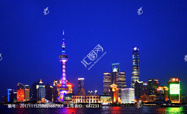 上海外灘陸家嘴夜景