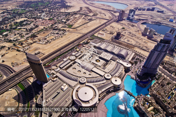 從迪拜的burj,khalifa視圖