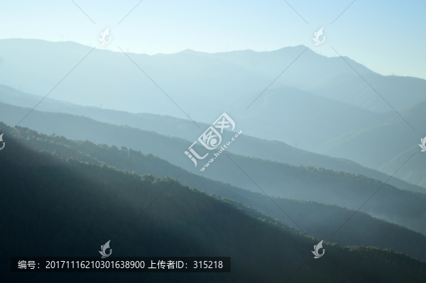 山脈,霧氣