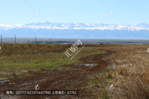 雪山,草原