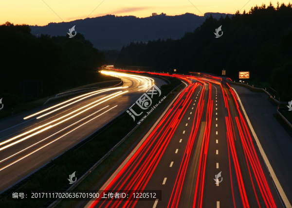 高速公路晚上,-,高速公路日落