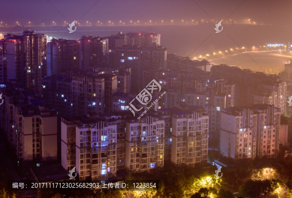 城市夜景,城市霧靄