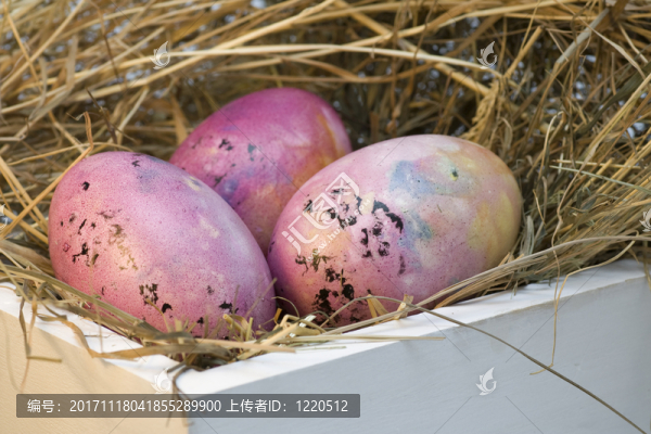 有三個復活節(jié)彩蛋的白色箱子