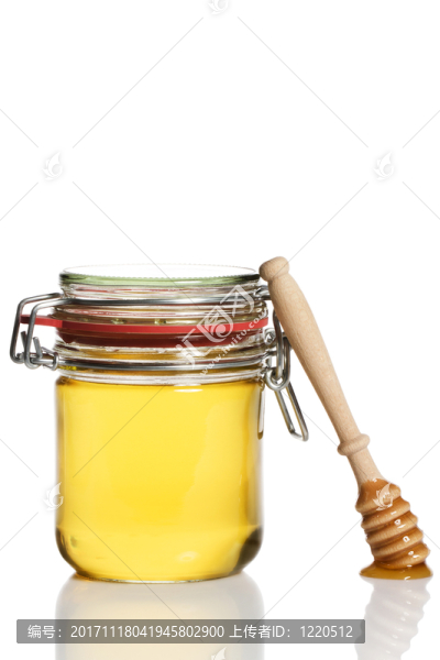 用蜂蜜倚靠在玻璃上的蜂蜜北斗