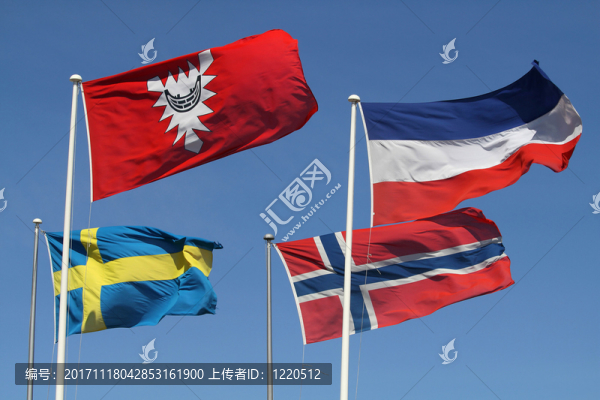 五彩繽紛的旗幟