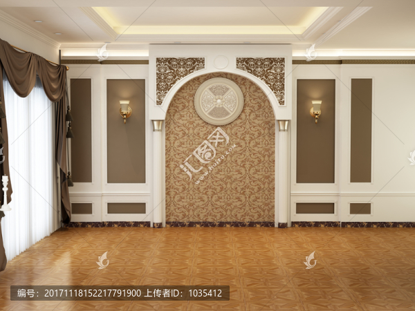 小美式床設(shè)計,床頭背景墻不分層
