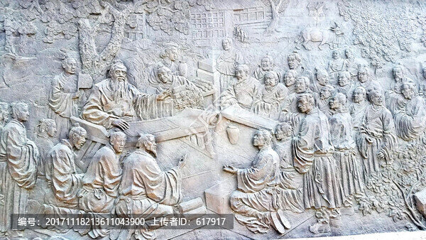 長春文廟,孔子雕塑