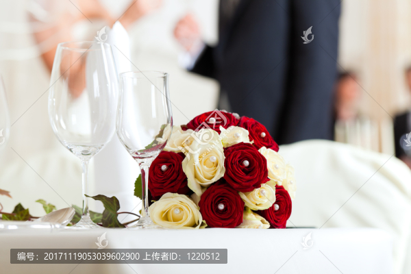 在婚禮上的婚禮桌