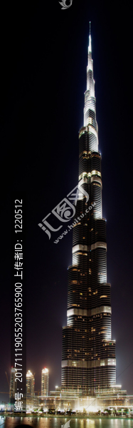 burj,khalifa在迪拜在晚上