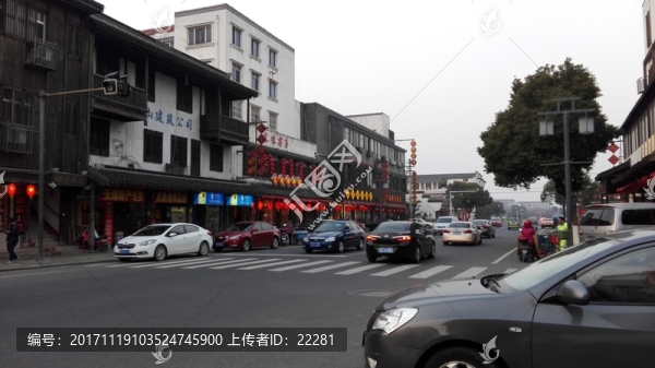 無錫靈山景區(qū)外的古鎮(zhèn)街區(qū)