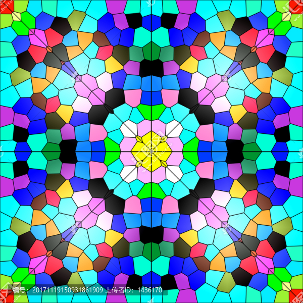 分形藝術(shù)彩繪玻璃