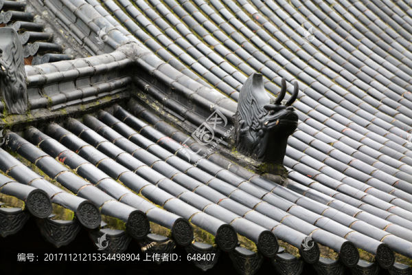 唐觀音禪寺古建脊獸,脊獸,屋脊