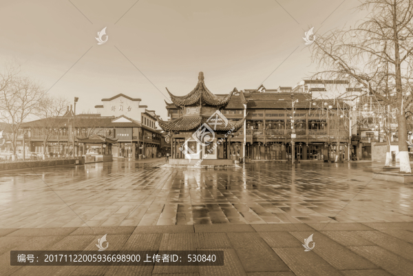 老南京夫子廟秦淮河懷舊照片