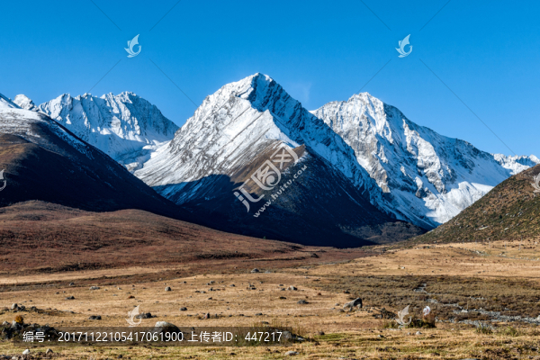 四川德格雀兒山雪山