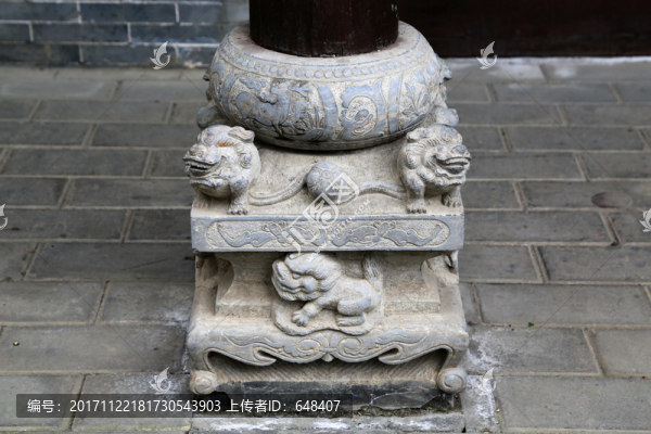唐觀音禪寺古建柱礎(chǔ),柱礎(chǔ),柱子