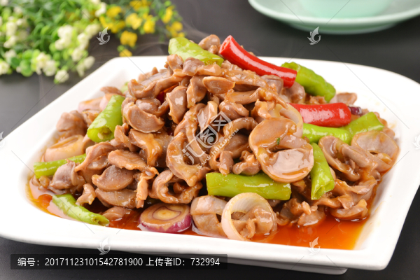 毛蔥杭椒炒雞胗