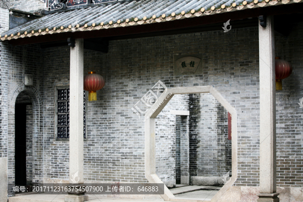 庭院門,中式古建筑古文化