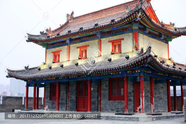 西安城墻古建筑,碉樓,西安城墻