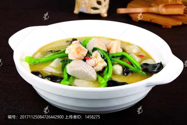 濃湯蝦球燴芋艿