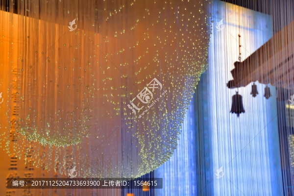 珠簾裝飾背景