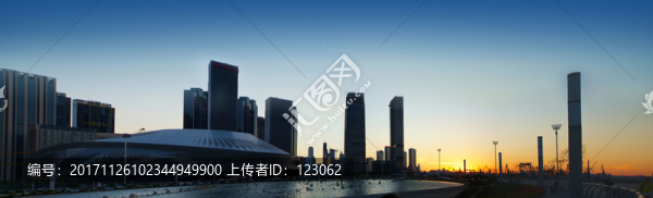 東港黃昏達沃斯全景圖
