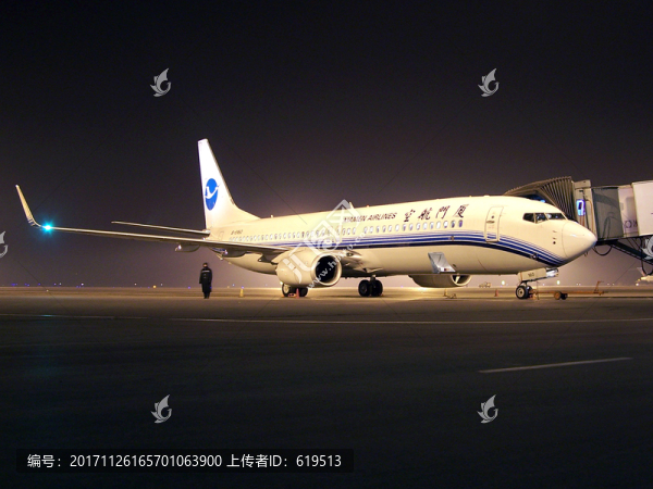 廈門航空,飛機(jī),夜景