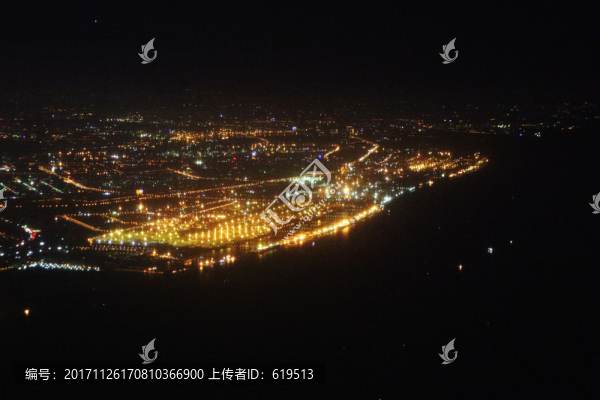 上海浦東,城市夜景,俯瞰
