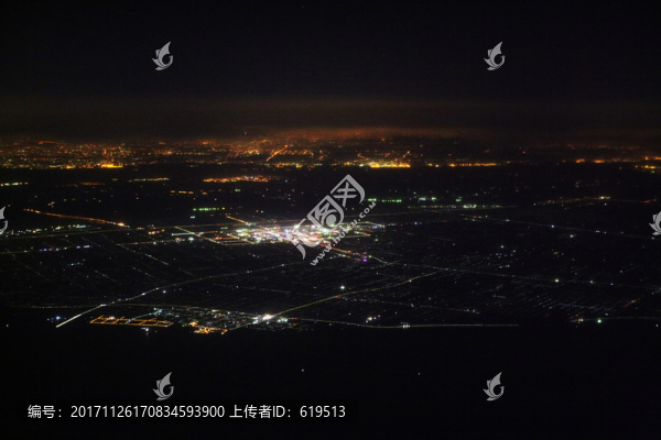 上海浦東,城市夜景,俯瞰