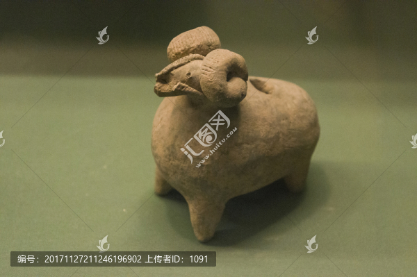 陜西西安文物陶羊