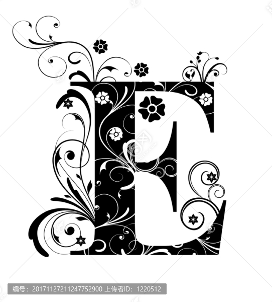 華麗的字母e