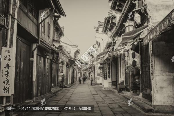 屯溪老街徽派建筑老照片
