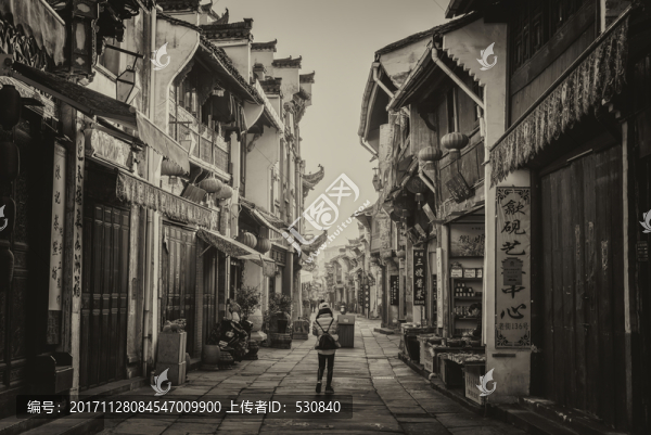 屯溪老街徽派建筑老照片