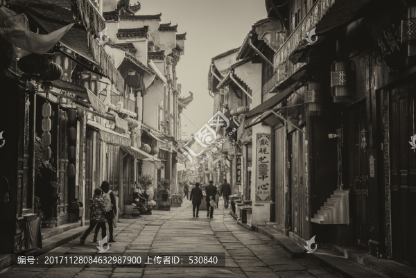 屯溪老街徽派建筑老照片