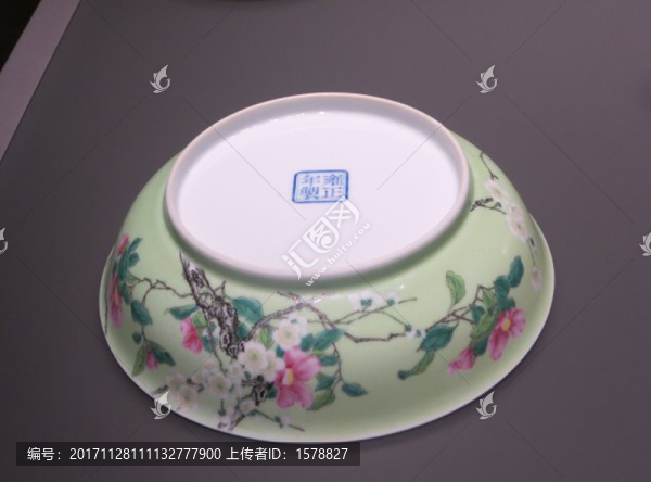 清雍,粉彩瓷盤