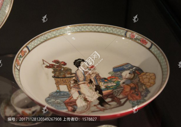 清雍正瓷器粉瓷,盤