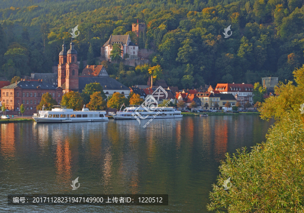 在較低的franconia早晨miltenberg