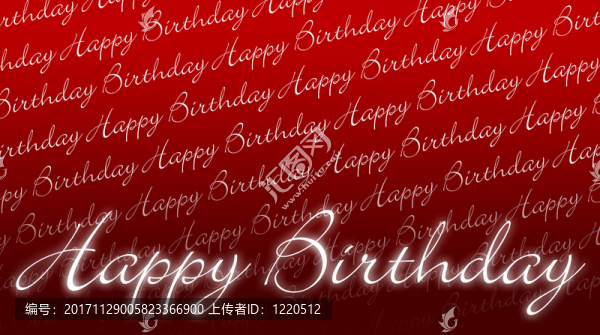 生日賀卡,-,生日快樂紅白色