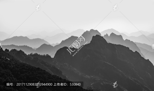 水墨黃山