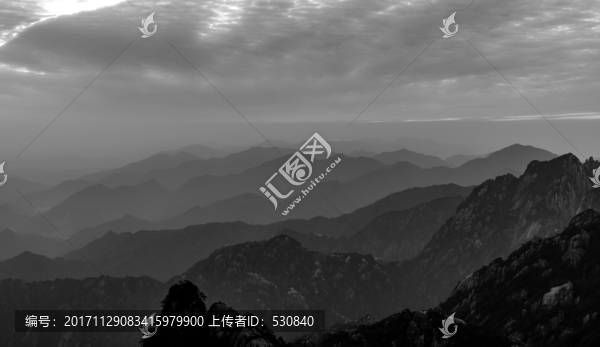 水墨黃山