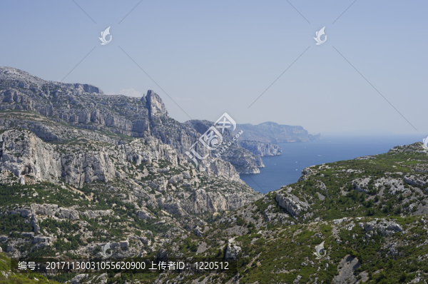 法國南部的海岸和calanques