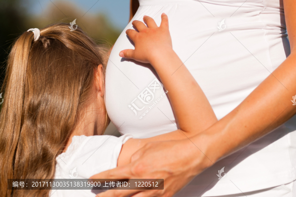 懷孕,-,接觸懷孕母親的女孩